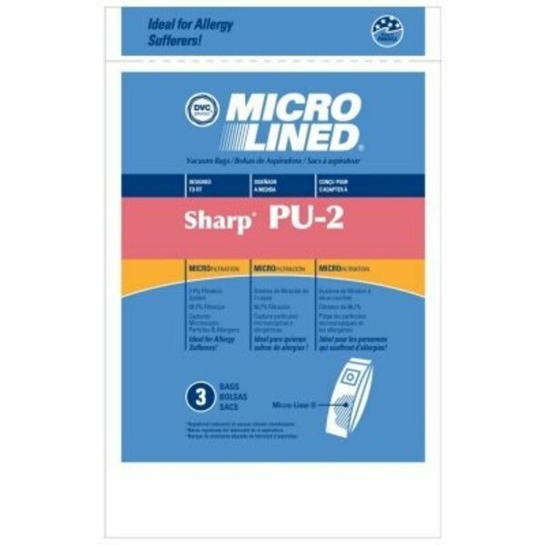 Elco Laboratories Sharp Pu-2 Vac Bag 3PK SHR-14355